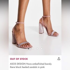 NWT Asos Pink Rhinestone Heels